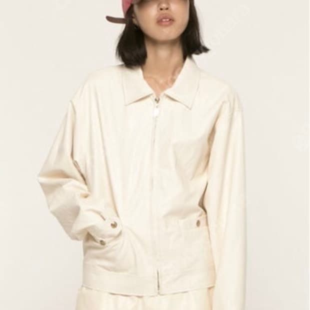 미스치프 레더자켓 크림 아이보리