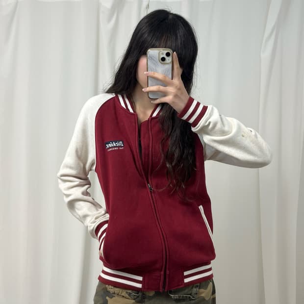 Dickies burgundy zip-up