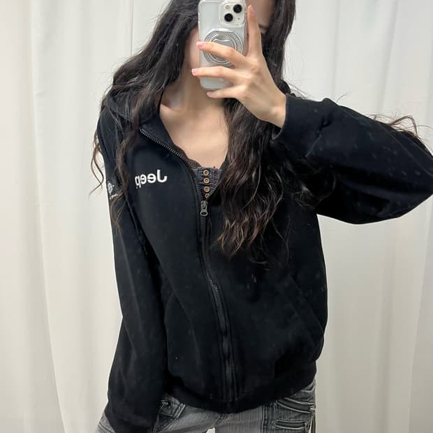 JEEP Black Hood Zip-up