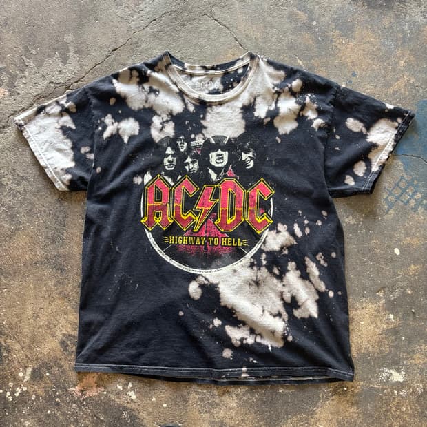 Ac/dc 하이웨이 투 헬 타이다이 티셔츠