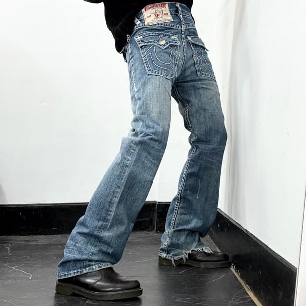 트루릴리전 월드투어 데님 팬츠