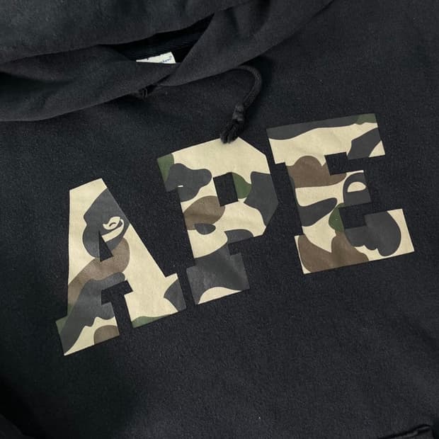 베이프x챔피온 콜라보 90s 후드티