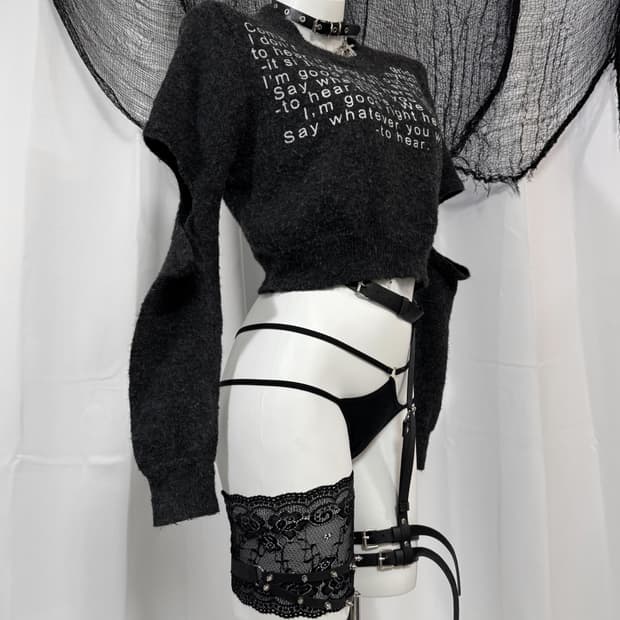 lettering detail knit