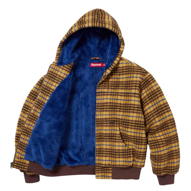 슈프림 플래드 울 후드 워크 자켓 (FW23) (L)