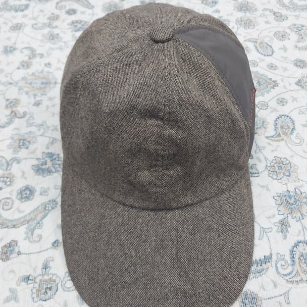 ASTRA 골프 울 혼방 배색 브라운 볼캡