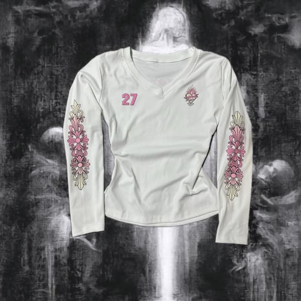 크롬깔 펑크 십자가 롱슬리브