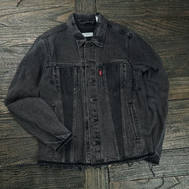 [리바이스] 알터드 트러커 흑청 블랙 데님 자켓 청자켓 M18885