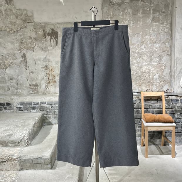 빔즈 보이 그레이 폴리에스터 와이드 팬츠