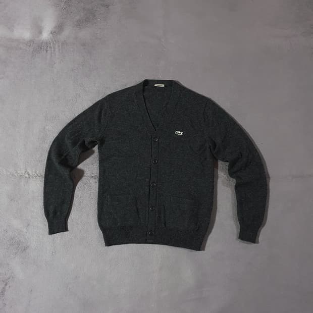 Japan Made 라코스테 램스울 니트 가디건 S