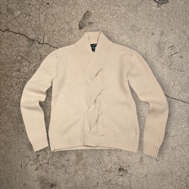 LAUREN Ralph Lauren 램스울 100 숄 카라 스웨터