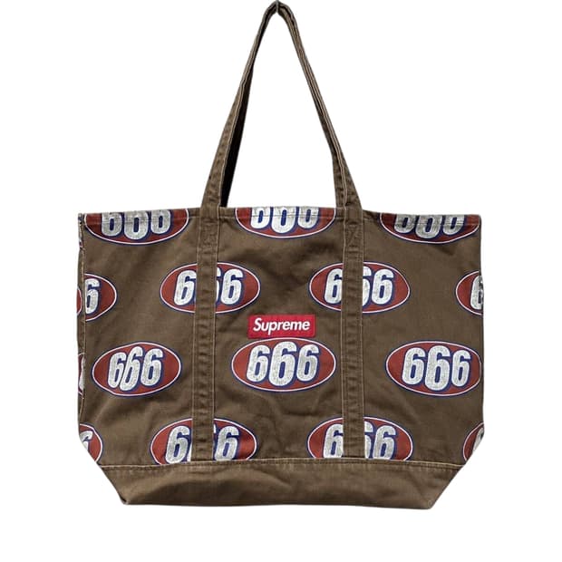 슈프림 666 데님 토트백