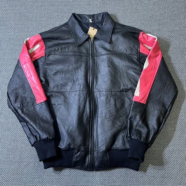 빈티지 USA 플래그 레더자켓 (kold_8402)