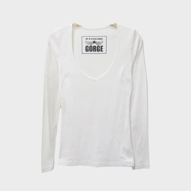 GORGE 딥 유넥 긴팔 티셔츠 62268