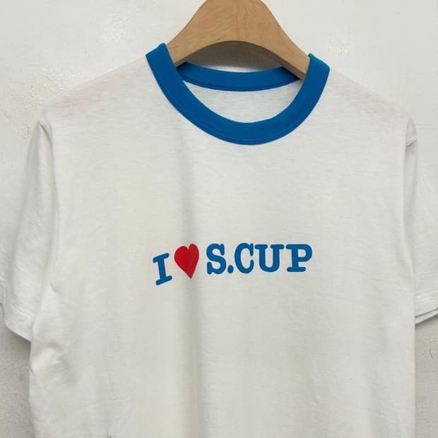 I LOVE S-CUP 빈티지 티셔츠