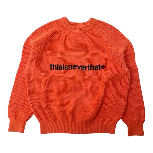 [중고] 디스이즈네버댓 오렌지색 니트 스웨터 S