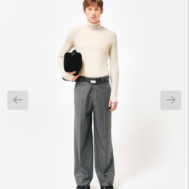 [구매] 라벨아카이브 스트라이프 팬츠 그레이