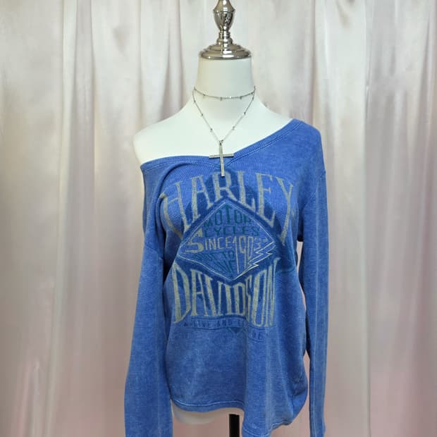 Harley Davidsion blue sleeve T

할리 데이비슨 