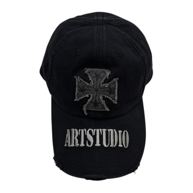 ETCE 이티씨이 크로스 디스트로이드 볼캡 모자 블랙 L