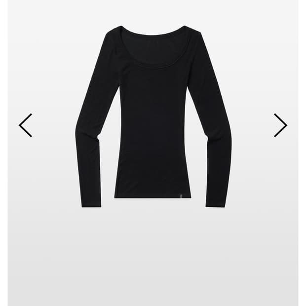 새상품)킴즈서울 SCOOP NECK LONG SLEEVE 블랙