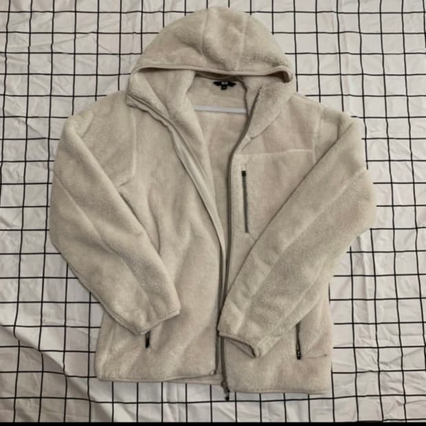 유니클로 양털 후리스 후드집업 L