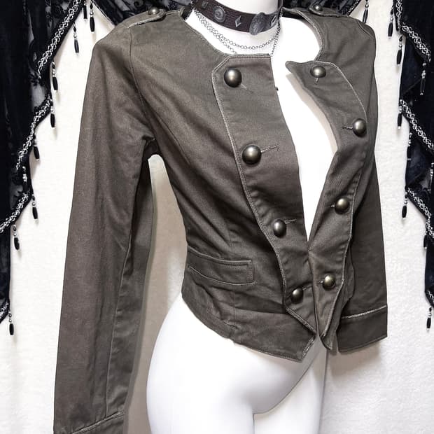 세실맥비 견장 나폴레옹 자켓 밀리터리 y2k 와투케 펑크 대장 갸루 핀터