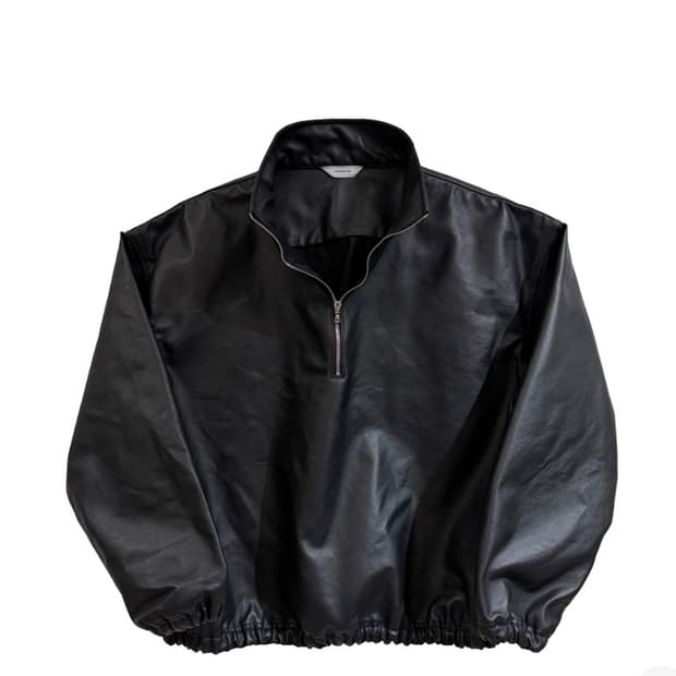 [2]논노드 하프 집 코티드 데님 블랙