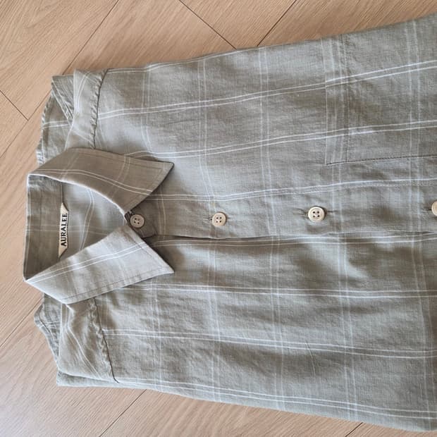 오라리 SUPER LIGHT CHECK BIG SHIRTS