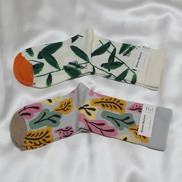 라이트그레이 크림베이지 Bonne Maison 본메종 양말 