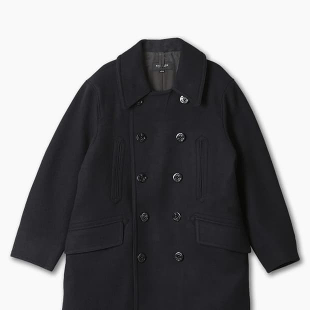 [L]이스트로그 울 피코트 네이비