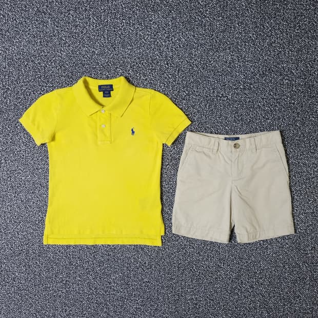 [무료배송][100]폴로 키즈 반팔티 반바지 여름 코디 세트