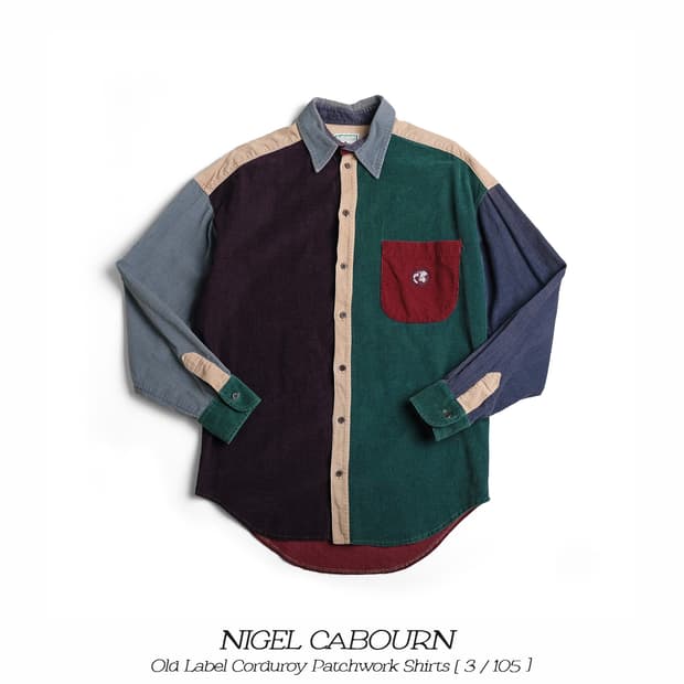 나이젤카본 올드라벨 코듀로이 패치워크 셔츠 3(105)사이즈