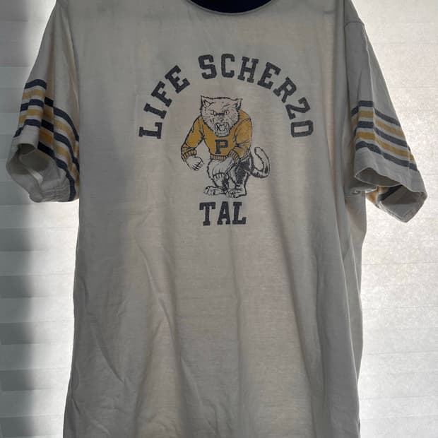 캐피탈 20 텐지쿠 링거 티셔츠 컬리지 캣 피탈 Pt 라이트 그레이