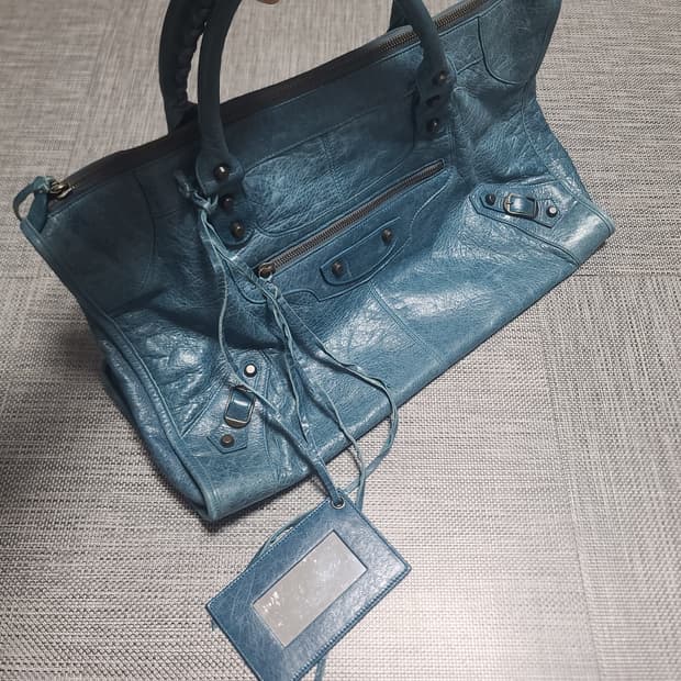 발렌시아가 클래식 오피스 모터백 토트백 발렌시아가 워크 모터백