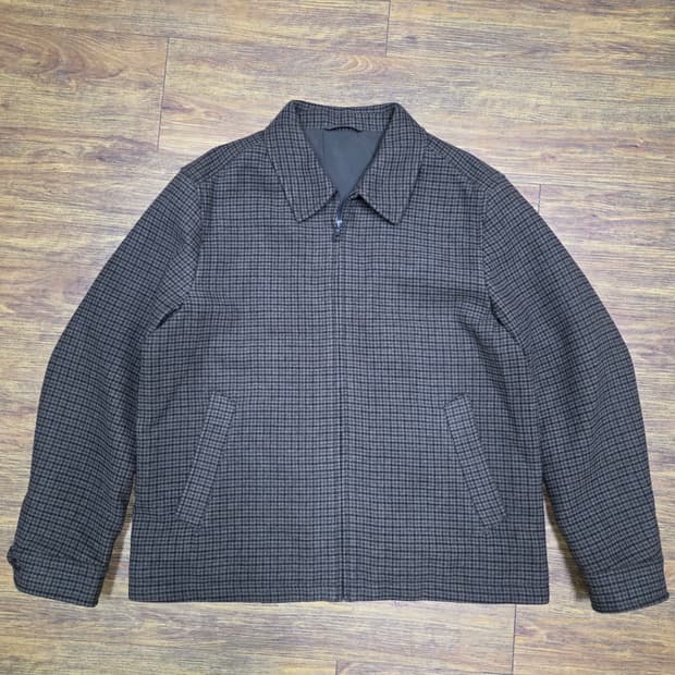 유니클로 체크블루종