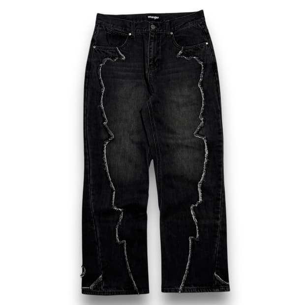 랭글러 디스트로이드 인디고 웨스턴 흑청 데님팬츠