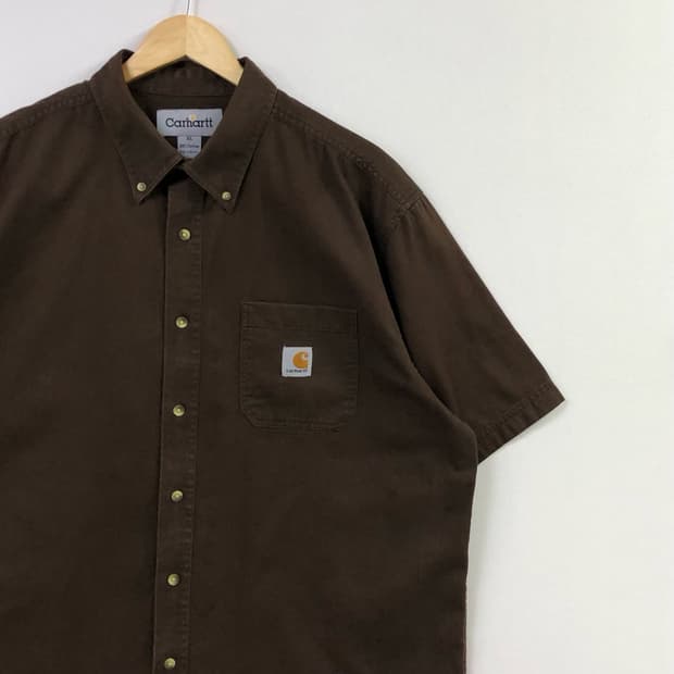 XL 칼하트 브라운 워크 셔츠