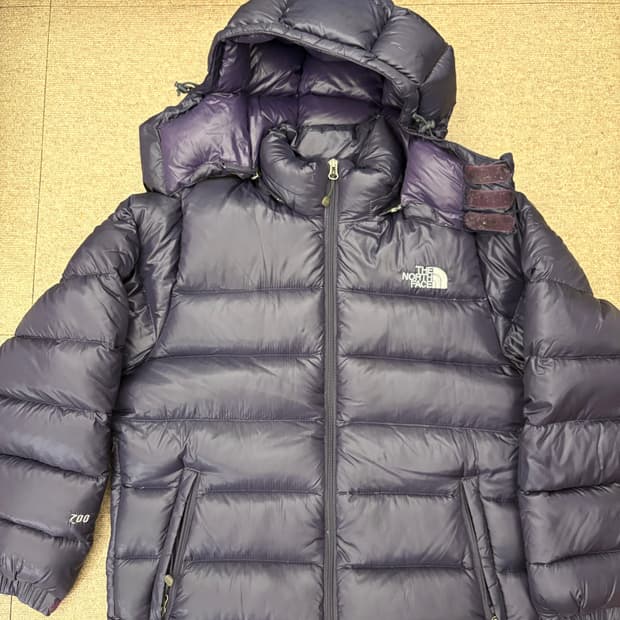 노스페이스 700 후드 다운 패딩 퍼플 95