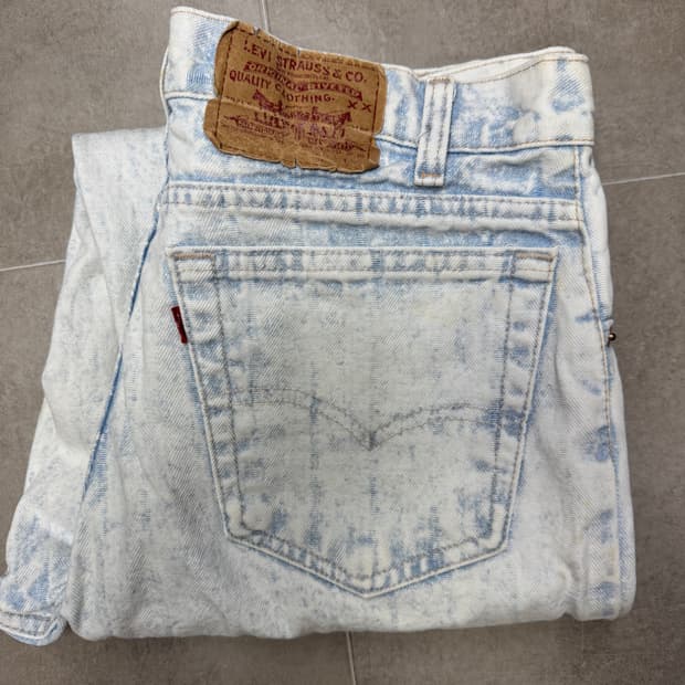 80s리바이스 550 애쉬드 워시 Made in USA