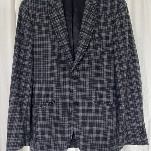 GOBI 고비 100% 캐시미어 체크 자켓 (남성 50 / Slim Fi