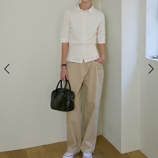 새상품 레터프롬문 코튼 팬츠 베이지 바지 Perry Soft Cotton