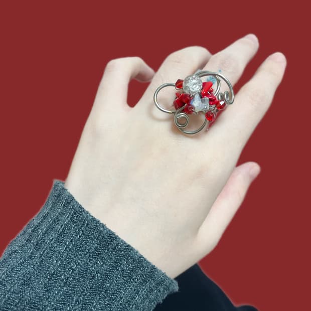 연화 레테 오리엔탈무드 레드 반지