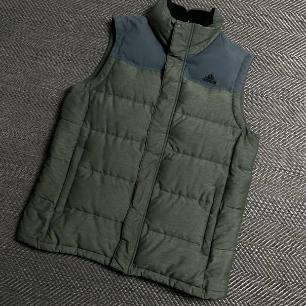 00s 아디다스 올드스쿨 자수 덕다운 조끼 베스트y 5677