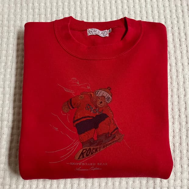 FIL A FIL PARIS 스노우보드베어 스웻셔츠 폴로 구제 빈티지