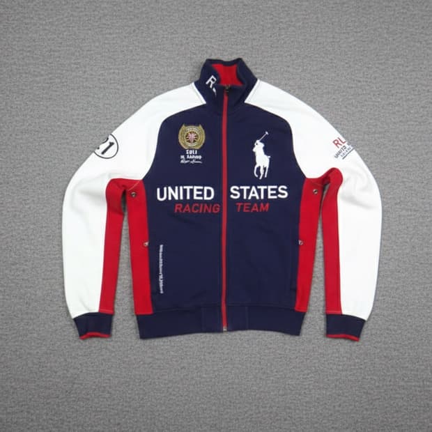폴로 빅포니 성조기 레이싱 집업져지(M)