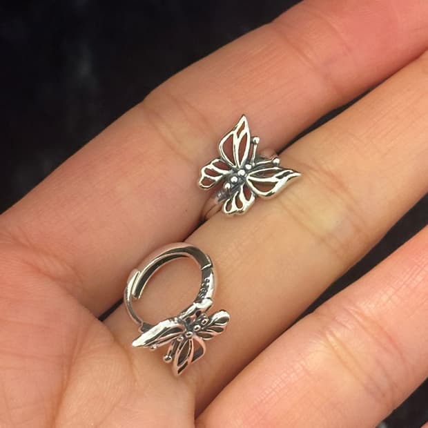 Butterfly 925Silver Hoop Earring🦋