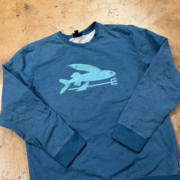 [정품/M] 파타고니아 물고기 프린팅 맨투맨 티셔츠 b14