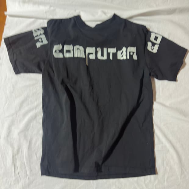 컴퓨터 포맷 반팔 티셔츠 