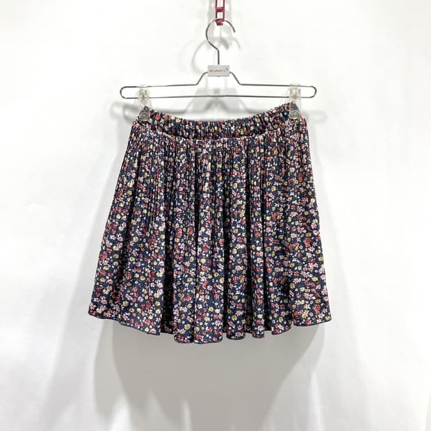 Clizy 클리지 밴딩 플라워 미니 주름스커트 F