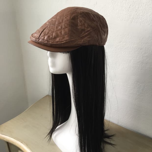 fake leather hunting cap
