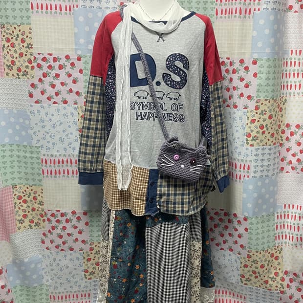 플라워 패치 스커트 #모리걸